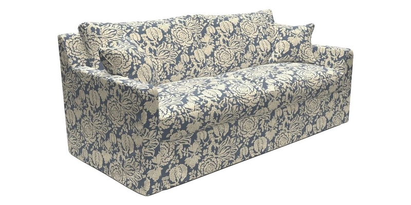 Stopham Sofa Bed in Romo Linara Shingle, seat in Designer's Guild Florian Corn