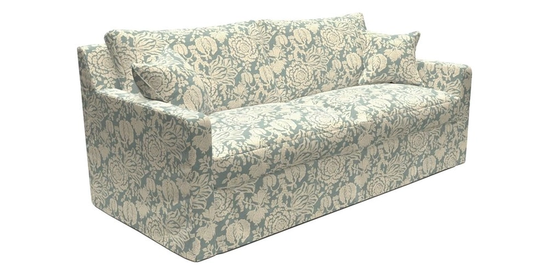 Stopham Sofa Bed in Romo Linara Shingle, seat in Designer's Guild Florian Corn