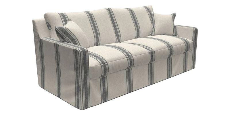 Stopham Sofa Bed in Romo Linara Shingle, seat in Designer's Guild Florian Corn
