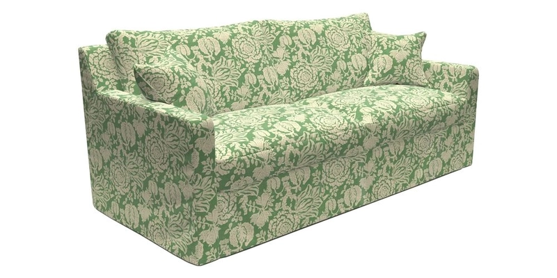 Stopham Sofa Bed in Romo Linara Shingle, seat in Designer's Guild Florian Corn