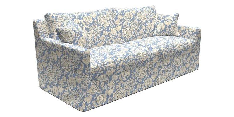 Stopham Sofa Bed in Romo Linara Shingle, seat in Designer's Guild Florian Corn