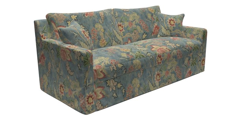 Stopham Sofa Bed in Romo Linara Shingle, seat in Designer's Guild Florian Corn