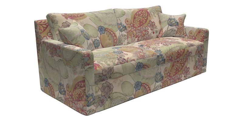 Stopham Sofa Bed in Romo Linara Shingle, seat in Designer's Guild Florian Corn