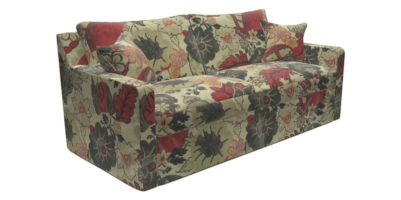Stopham Sofa Bed in Romo Linara Shingle, seat in Designer's Guild Florian Corn