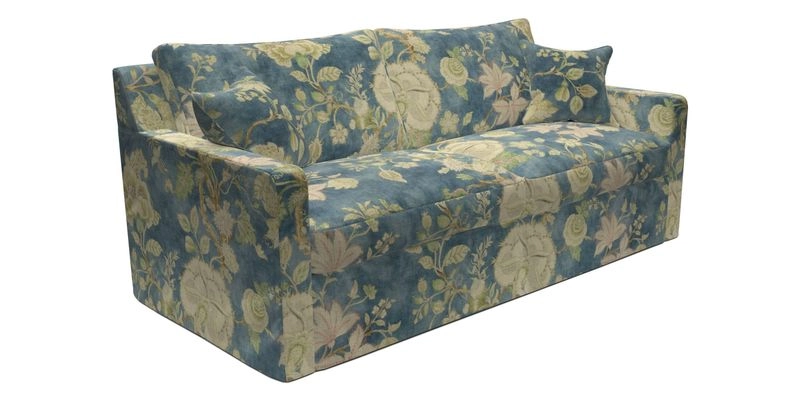 Stopham Sofa Bed in Romo Linara Shingle, seat in Designer's Guild Florian Corn