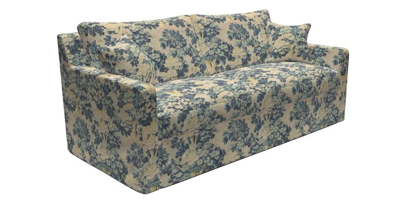 Stopham Sofa Bed in Romo Linara Shingle, seat in Designer's Guild Florian Corn