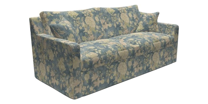 Stopham Sofa Bed in Romo Linara Shingle, seat in Designer's Guild Florian Corn
