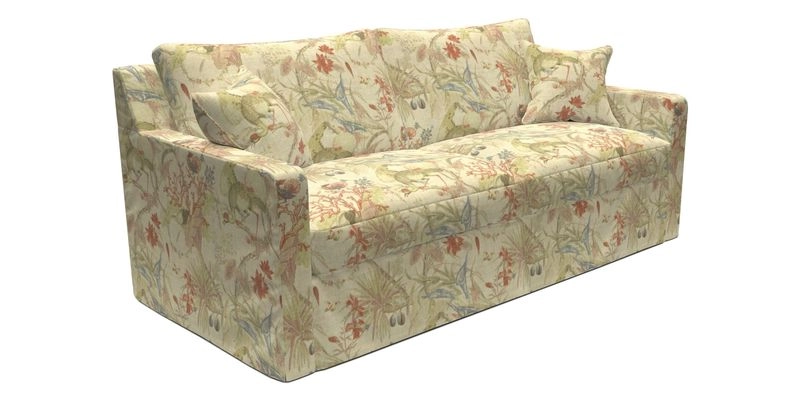 Stopham Sofa Bed in Romo Linara Shingle, seat in Designer's Guild Florian Corn