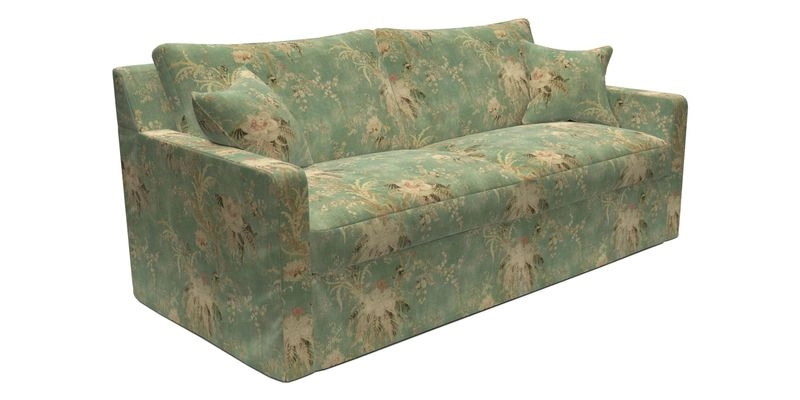 Stopham Sofa Bed in Romo Linara Shingle, seat in Designer's Guild Florian Corn Stopham Sofa Bed in Romo Linara Shingle, seat in Designer's Guild Florian Corn