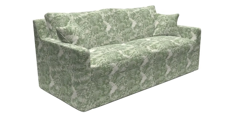 Stopham Sofa Bed in Romo Linara Shingle, seat in Designer's Guild Florian Corn