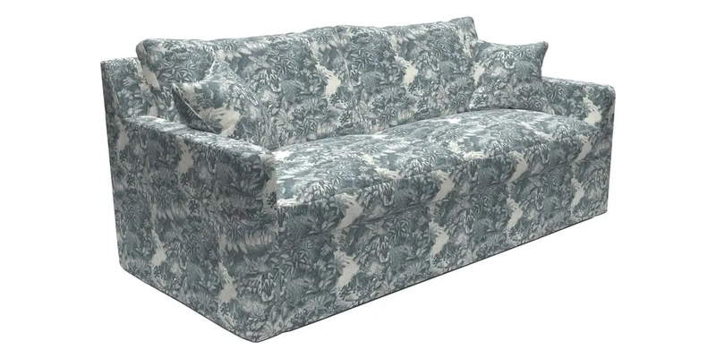 Stopham Sofa Bed in Romo Linara Shingle, seat in Designer's Guild Florian Corn