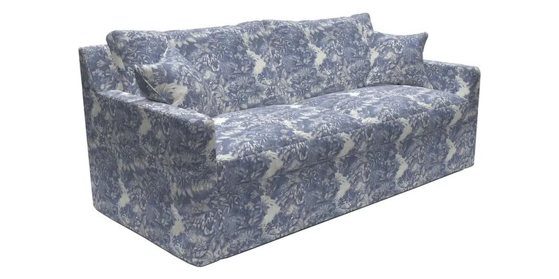 Stopham Sofa Bed in Romo Linara Shingle, seat in Designer's Guild Florian Corn