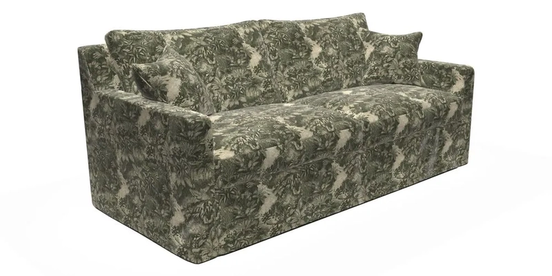 Stopham Sofa Bed in Romo Linara Shingle, seat in Designer's Guild Florian Corn