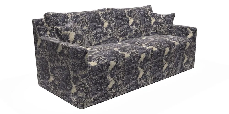 Stopham Sofa Bed in Romo Linara Shingle, seat in Designer's Guild Florian Corn