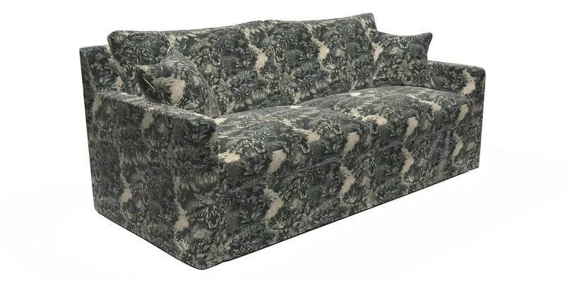 Stopham Sofa Bed in Romo Linara Shingle, seat in Designer's Guild Florian Corn