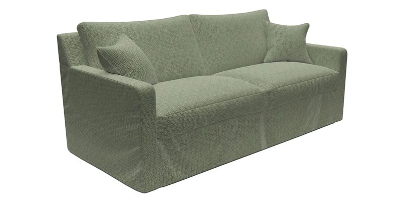 Stopham Sofa Bed in Romo Linara Shingle, seat in Designer's Guild Florian Corn