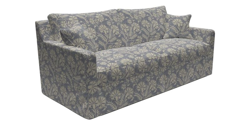 Stopham Sofa Bed in Romo Linara Shingle, seat in Designer's Guild Florian Corn