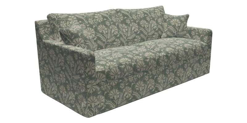 Stopham Sofa Bed in Romo Linara Shingle, seat in Designer's Guild Florian Corn