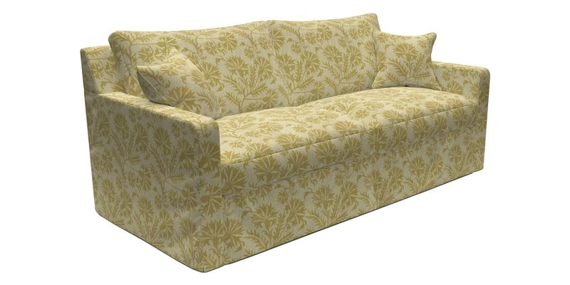 Stopham Sofa Bed in Romo Linara Shingle, seat in Designer's Guild Florian Corn