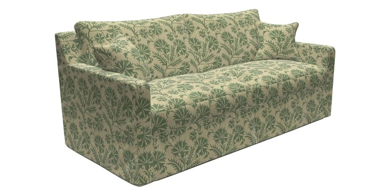 Stopham Sofa Bed in Romo Linara Shingle, seat in Designer's Guild Florian Corn