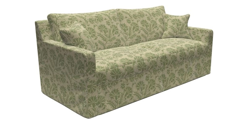 Stopham Sofa Bed in Romo Linara Shingle, seat in Designer's Guild Florian Corn