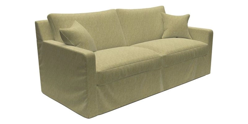 Stopham Sofa Bed in Romo Linara Shingle, seat in Designer's Guild Florian Corn