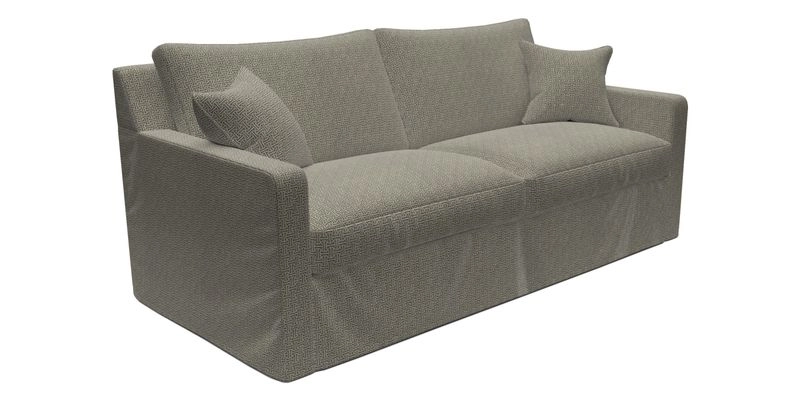 Stopham Sofa Bed in Romo Linara Shingle, seat in Designer's Guild Florian Corn