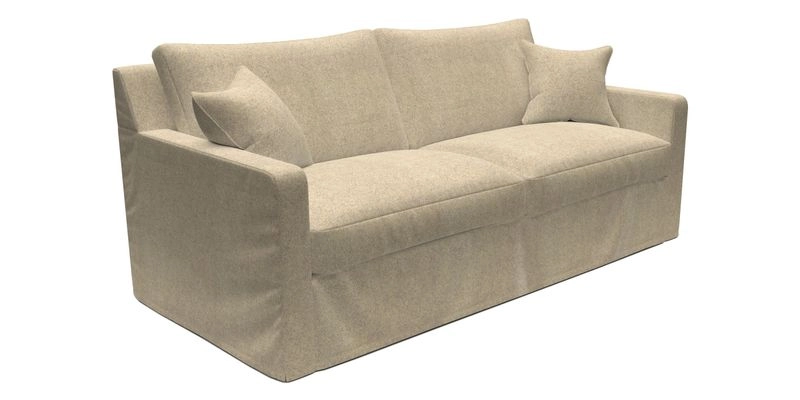 Stopham Sofa Bed in Romo Linara Shingle, seat in Designer's Guild Florian Corn