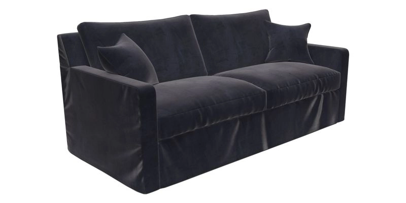 Stopham Sofa Bed in Romo Linara Shingle, seat in Designer's Guild Florian Corn