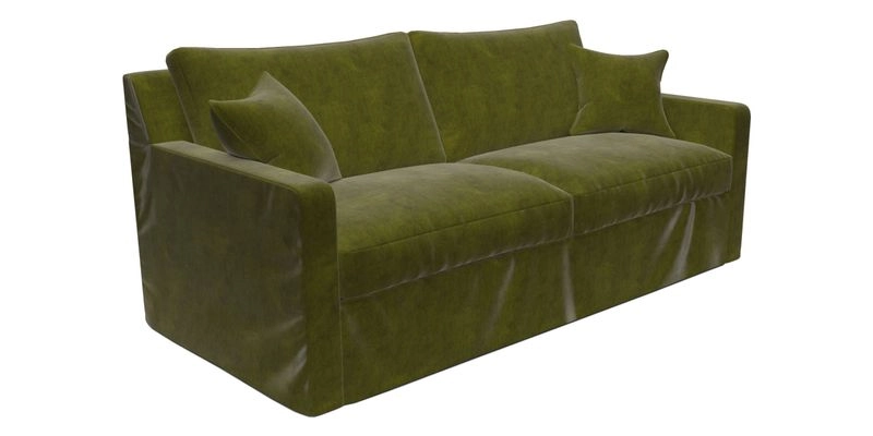 Stopham Sofa Bed in Romo Linara Shingle, seat in Designer's Guild Florian Corn