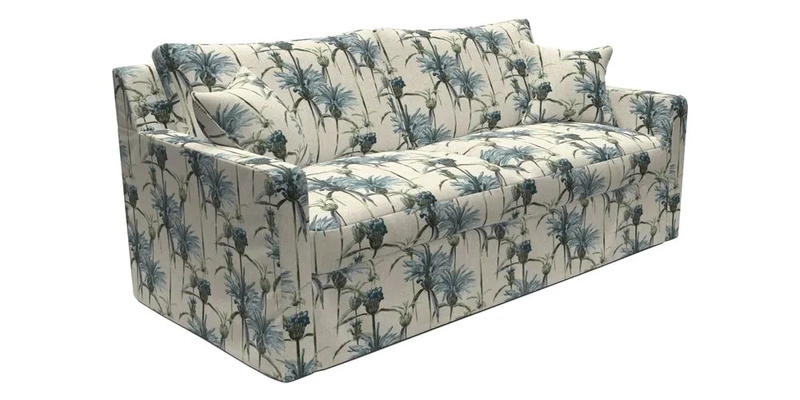 Stopham Sofa Bed in Romo Linara Shingle, seat in Designer's Guild Florian Corn