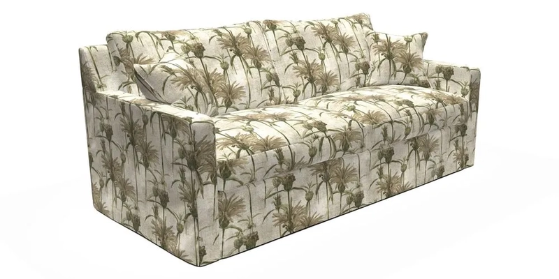 Stopham Sofa Bed in Romo Linara Shingle, seat in Designer's Guild Florian Corn