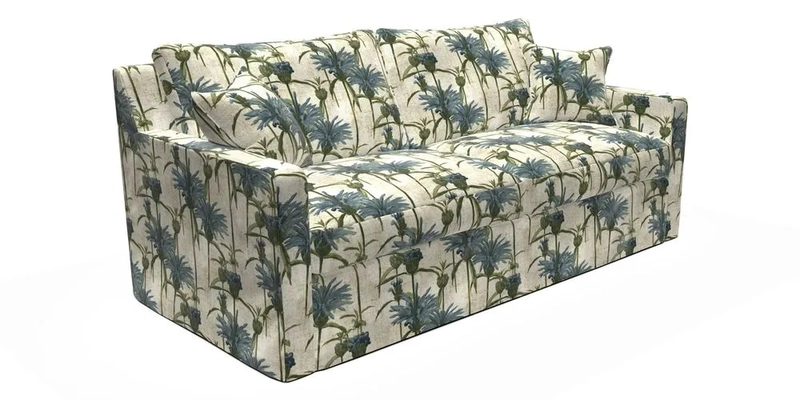 Stopham Sofa Bed in Romo Linara Shingle, seat in Designer's Guild Florian Corn