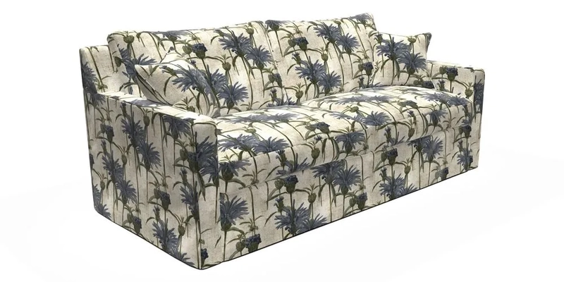 Stopham Sofa Bed in Romo Linara Shingle, seat in Designer's Guild Florian Corn