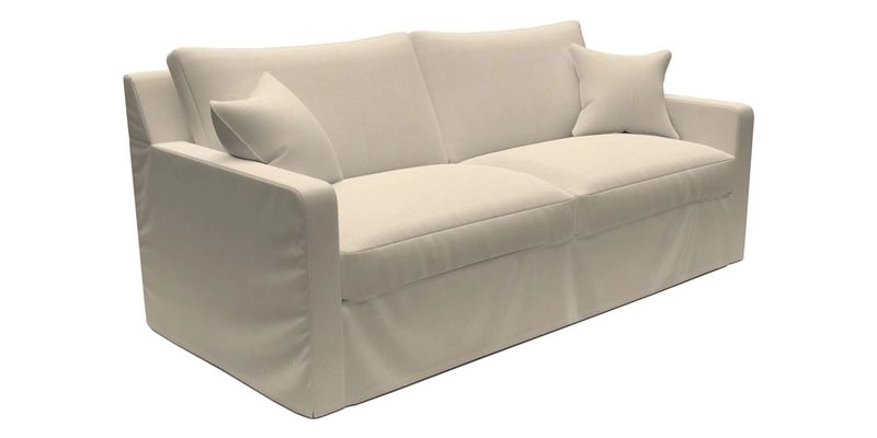 Stopham Sofa Bed in Romo Linara Shingle, seat in Designer's Guild Florian Corn