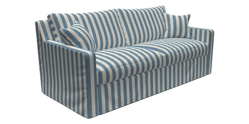 Stopham Sofa Bed in Romo Linara Shingle, seat in Designer's Guild Florian Corn