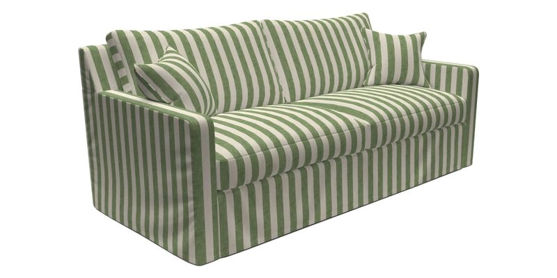 Stopham Sofa Bed in Romo Linara Shingle, seat in Designer's Guild Florian Corn