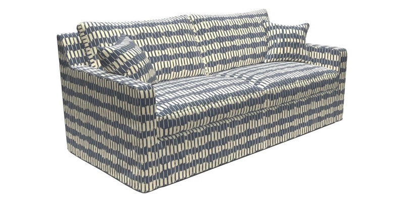 Stopham Sofa Bed in Romo Linara Shingle, seat in Designer's Guild Florian Corn
