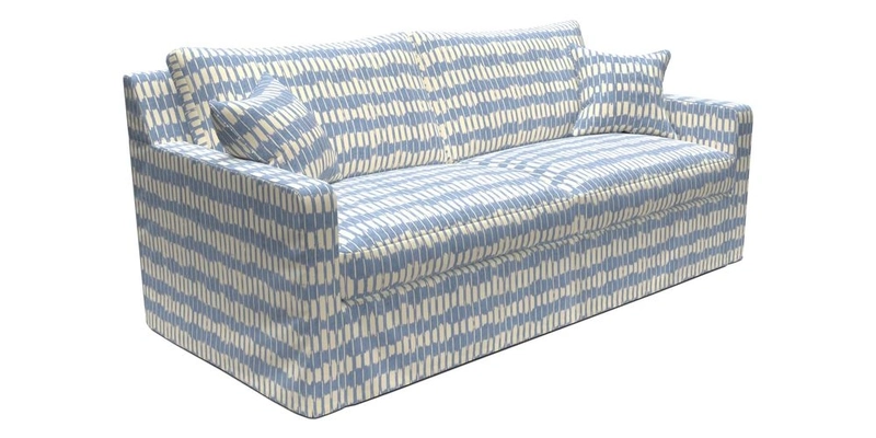 Stopham Sofa Bed in Romo Linara Shingle, seat in Designer's Guild Florian Corn