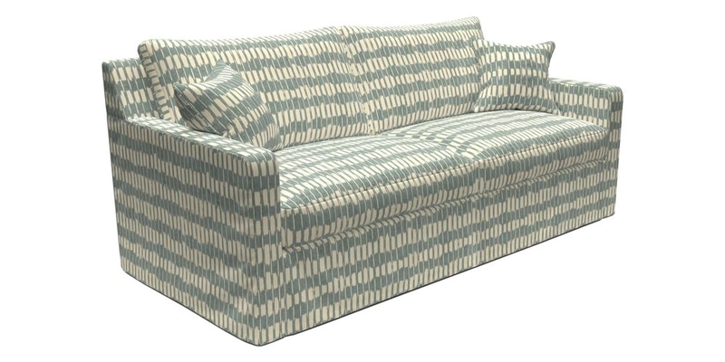 Stopham Sofa Bed in Romo Linara Shingle, seat in Designer's Guild Florian Corn