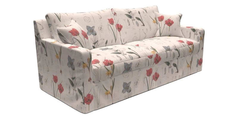 Stopham Sofa Bed in Romo Linara Shingle, seat in Designer's Guild Florian Corn