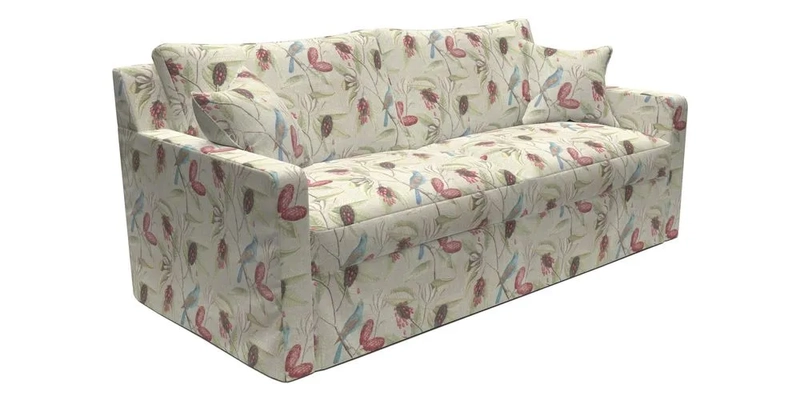 Stopham Sofa Bed in Romo Linara Shingle, seat in Designer's Guild Florian Corn