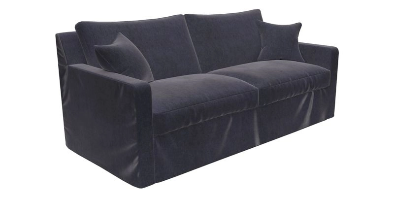 Stopham Sofa Bed in Romo Linara Shingle, seat in Designer's Guild Florian Corn