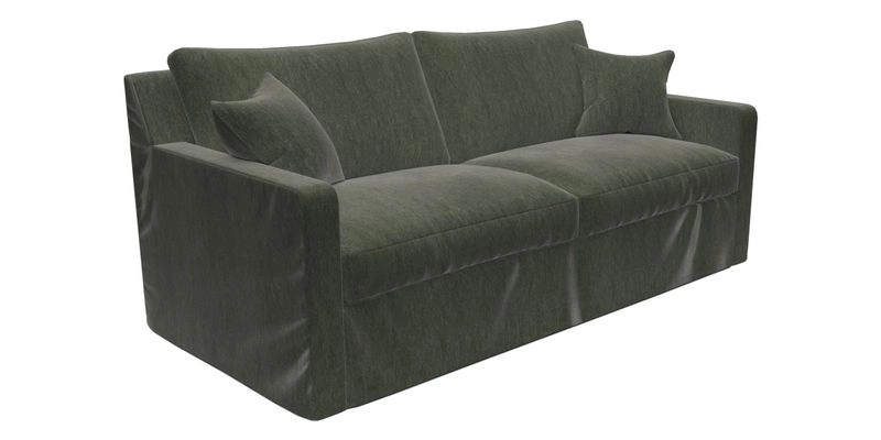 Stopham Sofa Bed in Romo Linara Shingle, seat in Designer's Guild Florian Corn