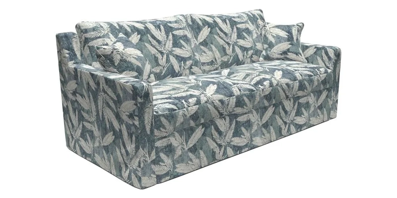Stopham Sofa Bed in Romo Linara Shingle, seat in Designer's Guild Florian Corn