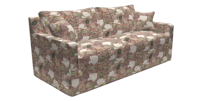 Stopham Sofa Bed in Romo Linara Shingle, seat in Designer's Guild Florian Corn