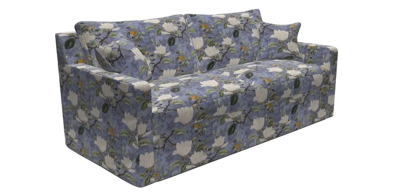 Stopham Sofa Bed in Romo Linara Shingle, seat in Designer's Guild Florian Corn