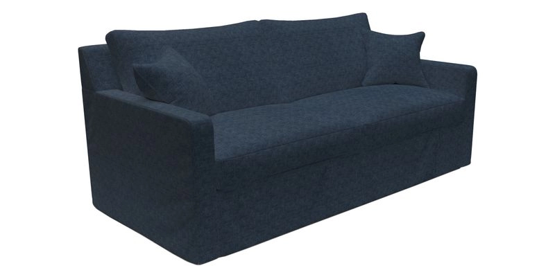 Stopham Sofa Bed in Romo Linara Shingle, seat in Designer's Guild Florian Corn