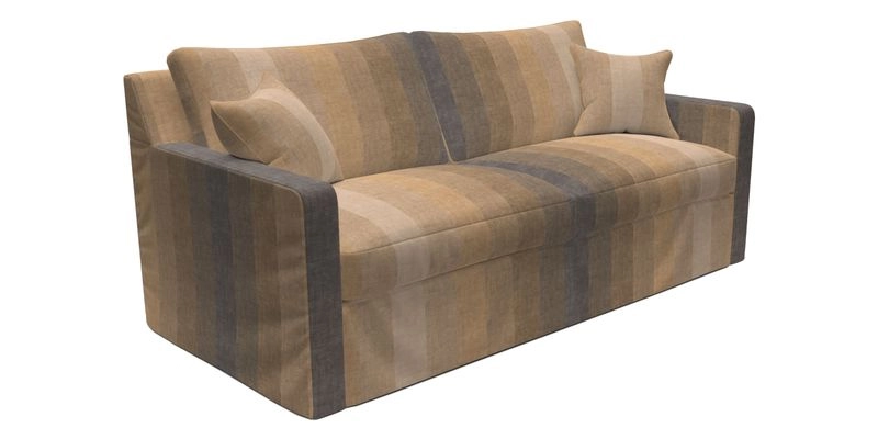 Stopham Sofa Bed in Romo Linara Shingle, seat in Designer's Guild Florian Corn