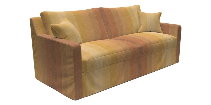 Stopham Sofa Bed in Romo Linara Shingle, seat in Designer's Guild Florian Corn